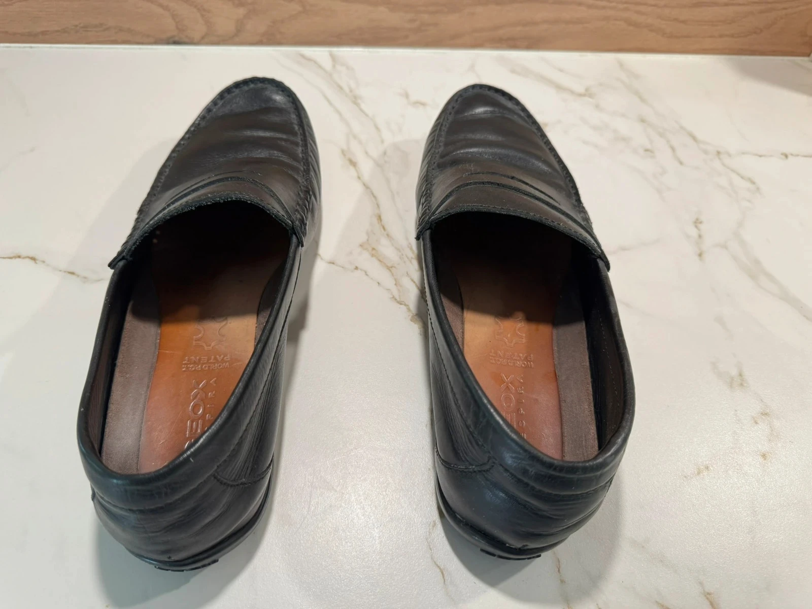 Heren mocassins maat 42 Geox zwart leer zeer goede staat – photo 3